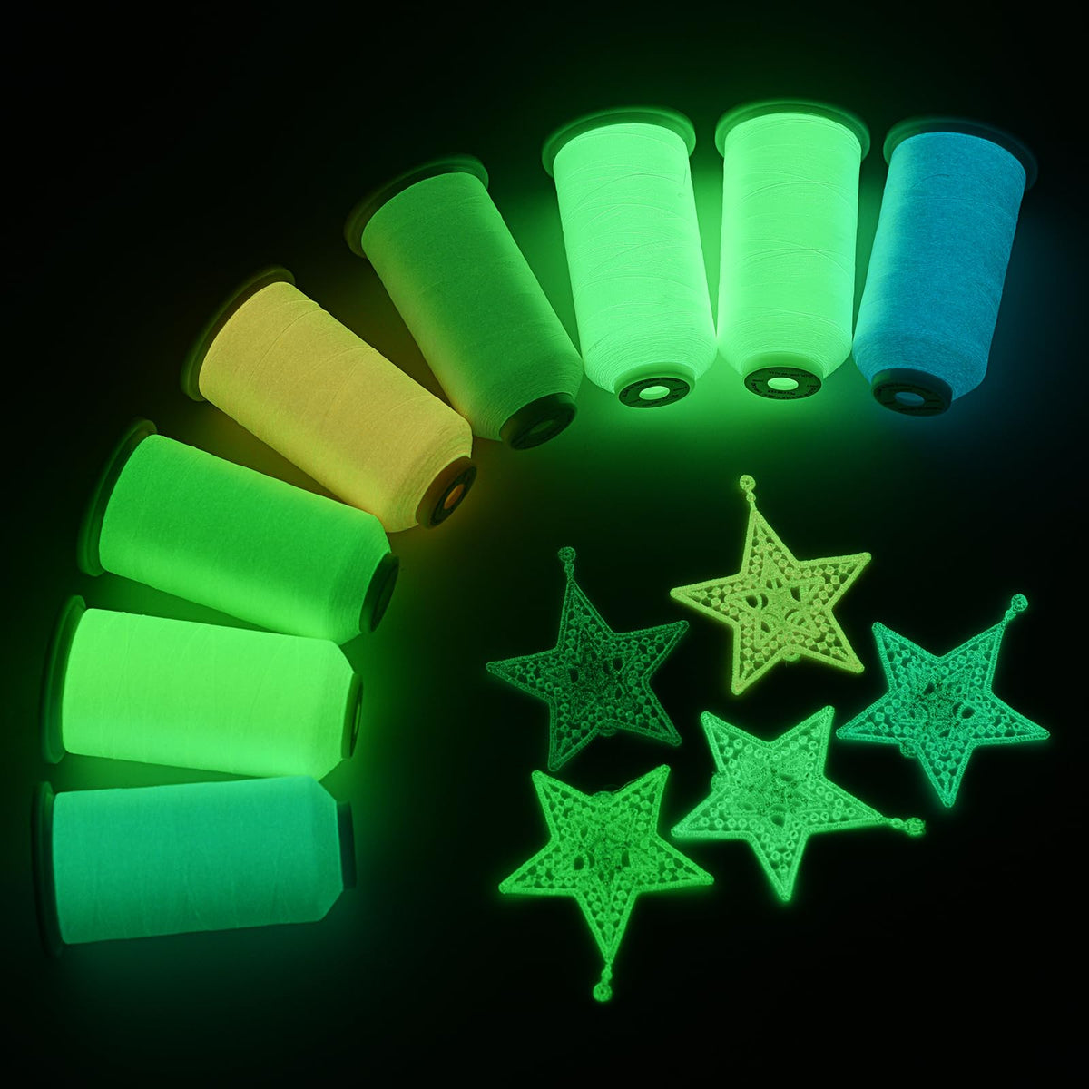 Glow in Dark Thread 30WT 2500 Yards White
