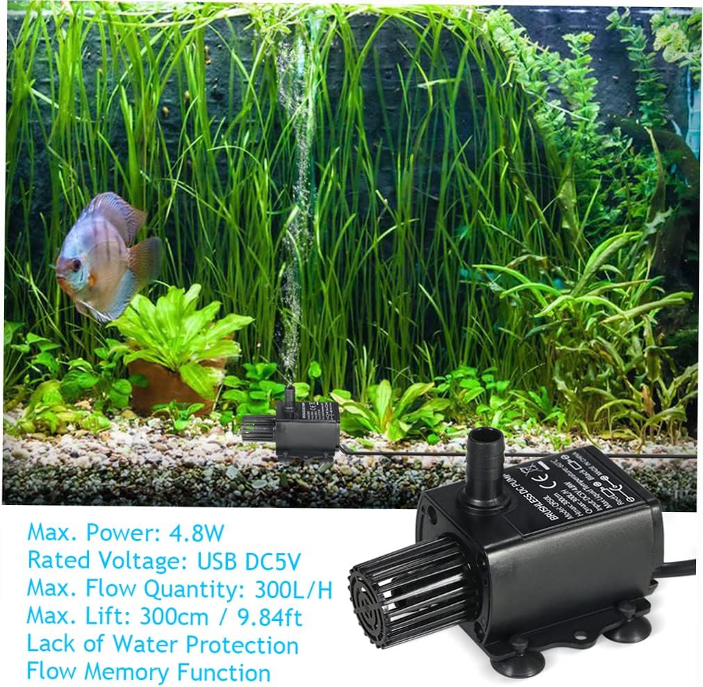 Submersible Water Pump Aquarium Fountain DC 5V 300L/H (1 Pc)