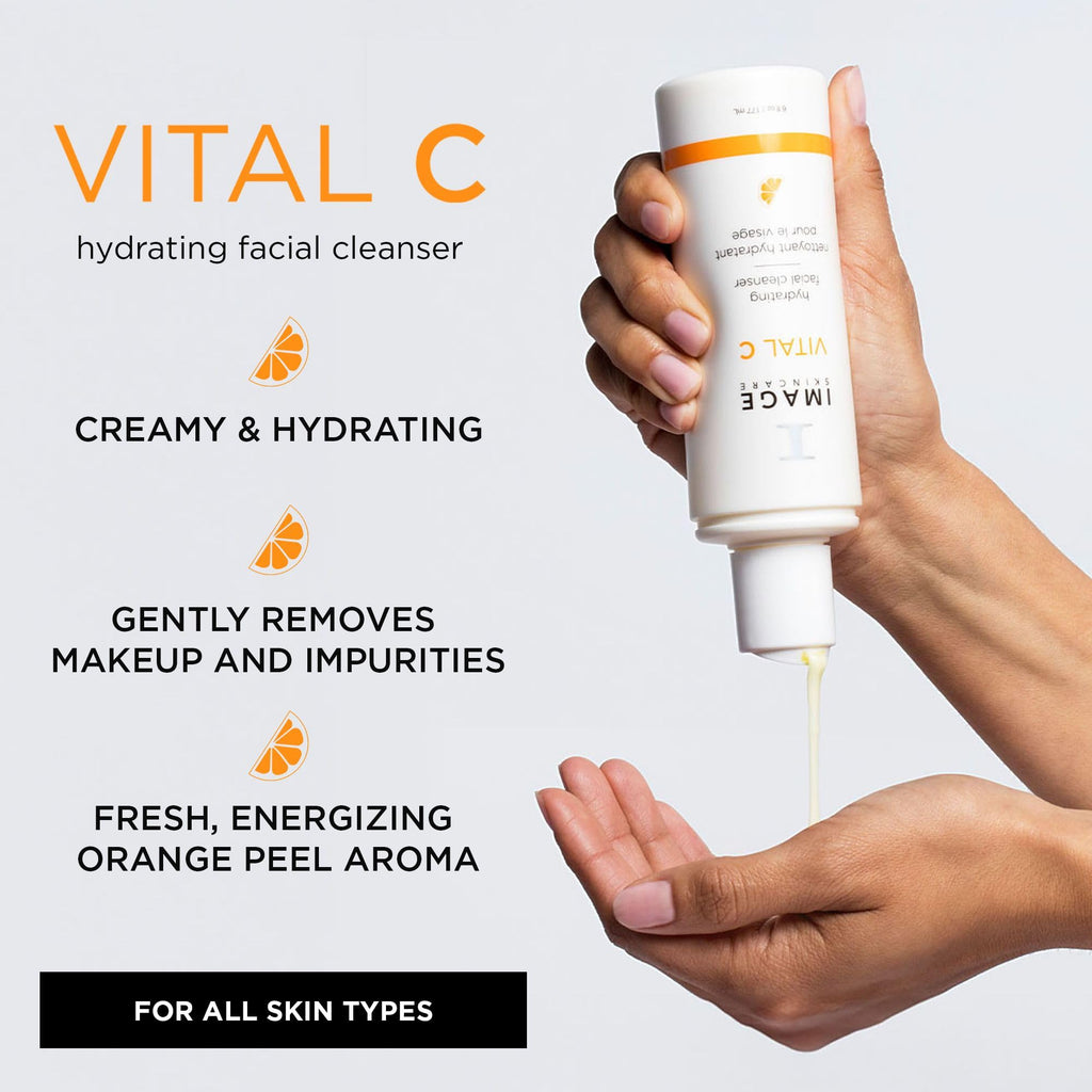 VITAL C Hydrating Facial Cleanser & Vitamin C, 6 Fl Oz