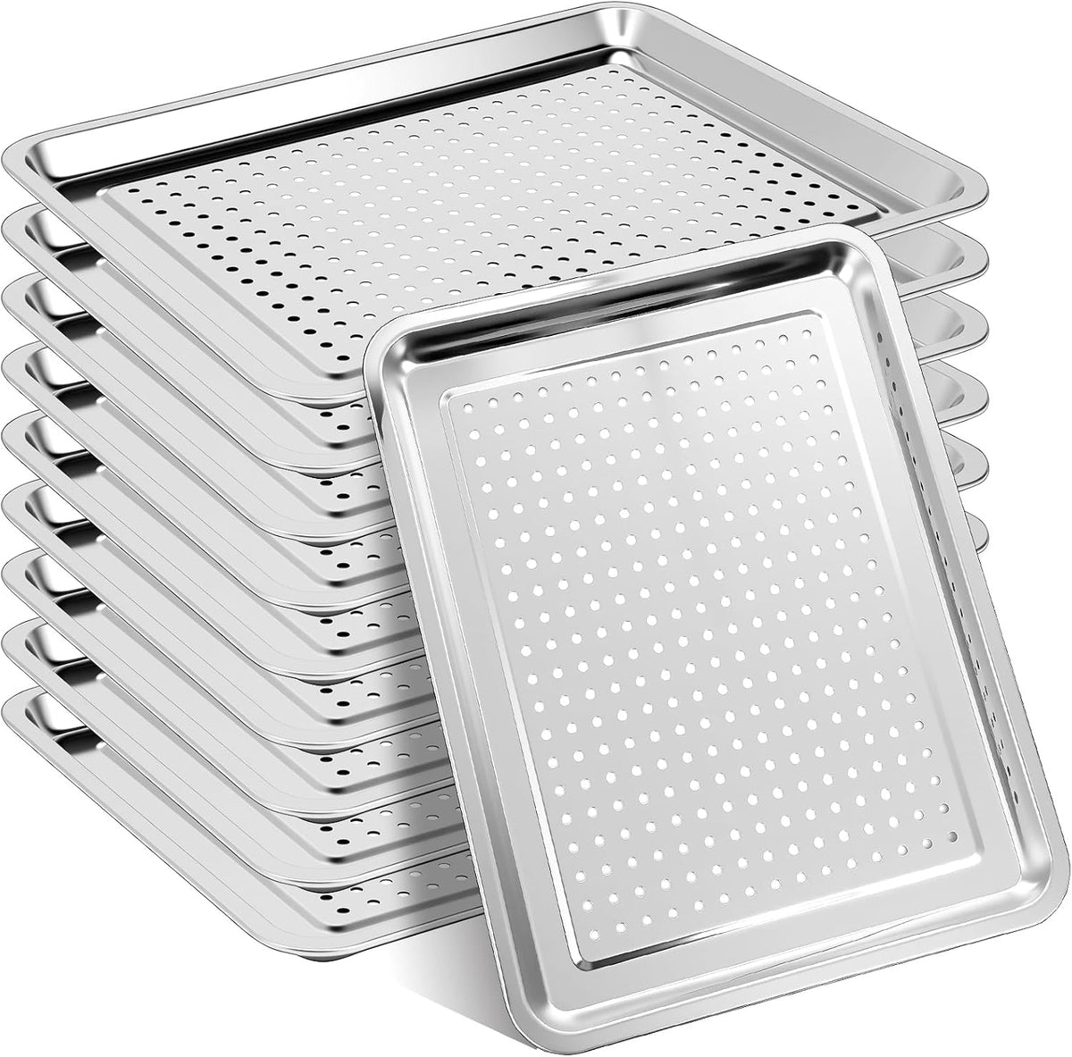 12 Pack Perforated Baking Sheet Pans 13" X 18" Stainless Steel