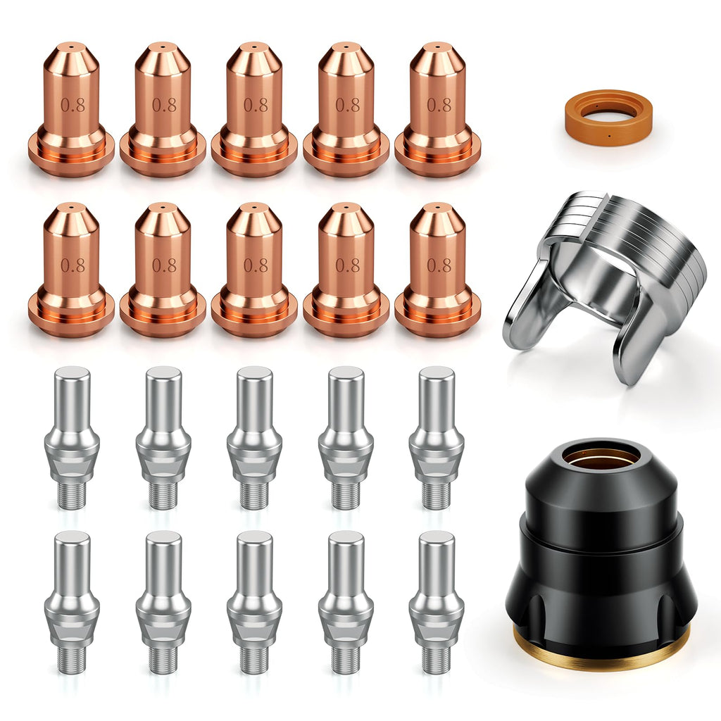 23Pcs IPT60 Plasma Cutter Torch Consumables, .030"