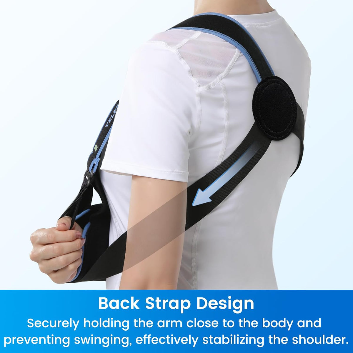 Medical Arm Sling Shoulder Immobilizer for Women and Men, Black M