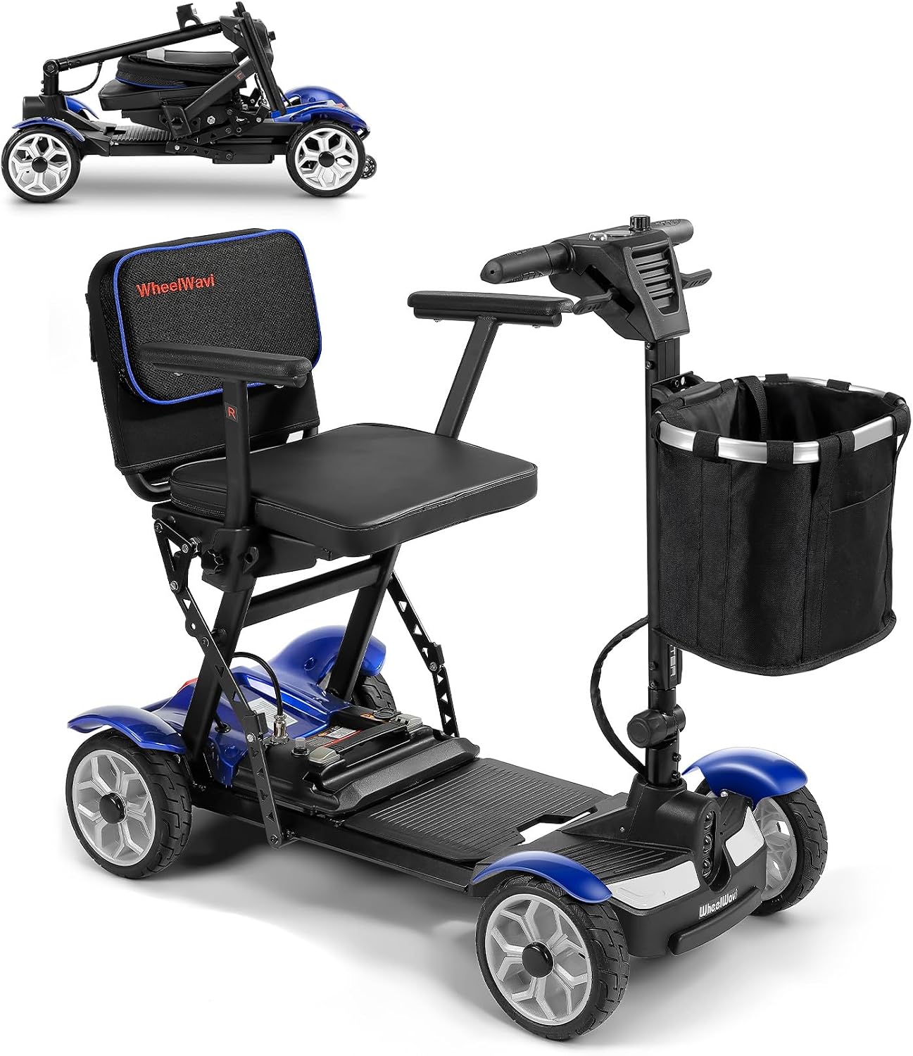 Lightweight Mobility Scooter for Seniors, 20-25 Miles Portable Mobility Scooter for Travel, Removable Lithium