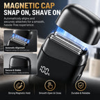 Electric Foil Shavers for Men: 3 Floating Blades-Portable