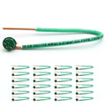 (25 Pack) 12 AWG Solid Copper Ground Pigtail Wire with Green Ground Screws