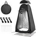 PRO Pop Up Shower Tent with Silver Coated, Floor and Rain Fly | Portable Changing Tent with Window & Carry Bag for
