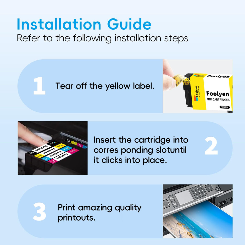 Replacement Compatible for Epson XP5100 WF2860 Ink Cartridges