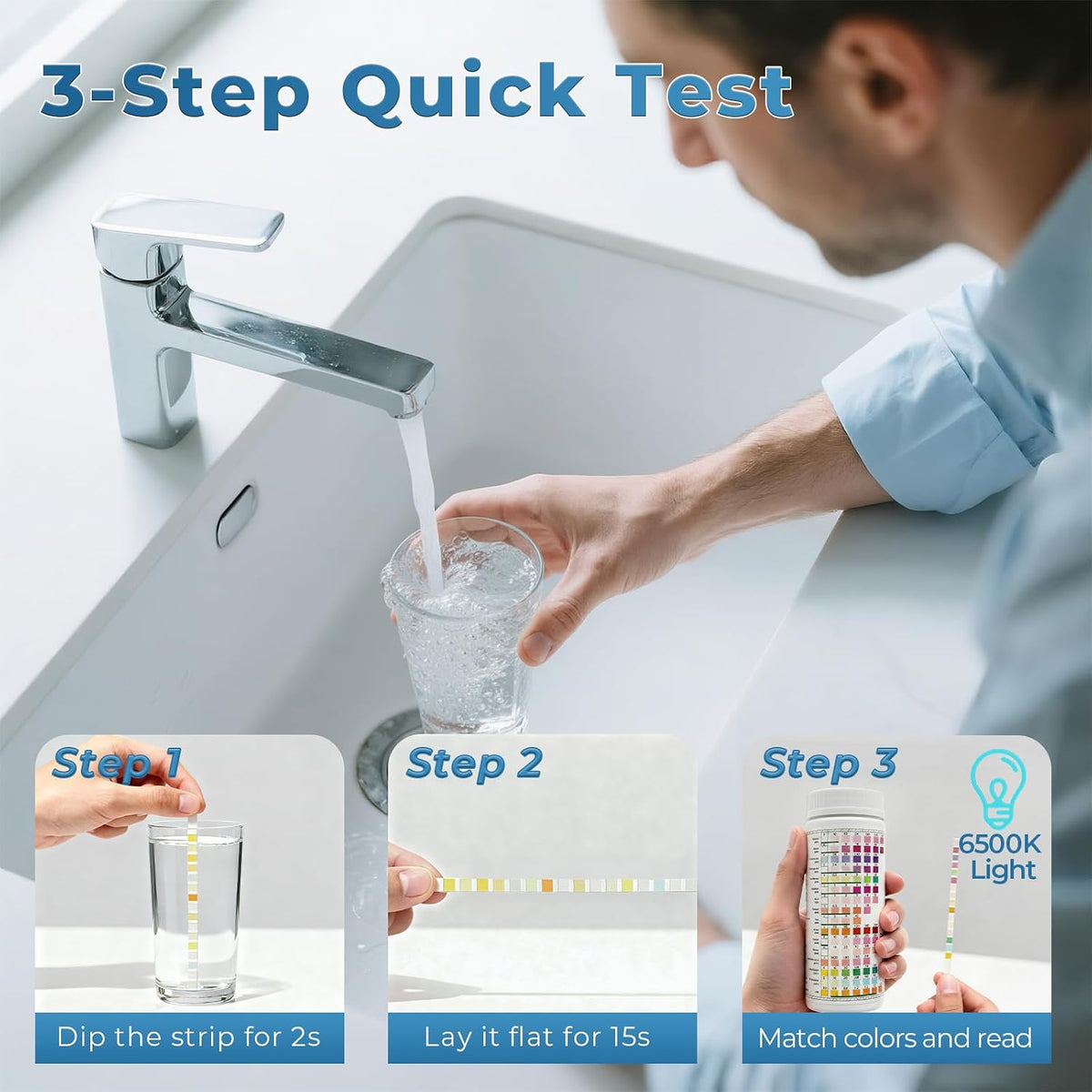Drinking Water Test Strips 125ct, Lead Home Tap Well Water Test Kit