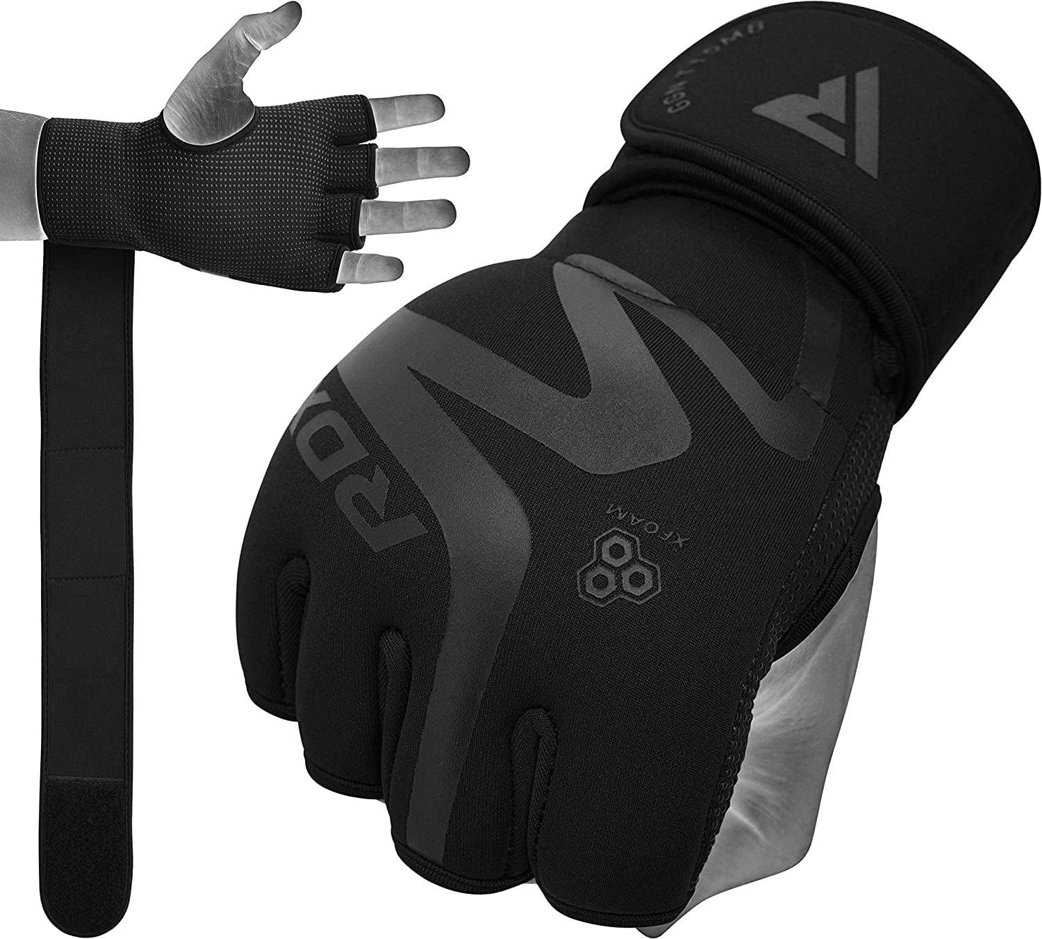 Boxing Inner Gloves Hand Wraps Men Women, Hybrid Design Gym Weight Lifting Workout, 50Cm Long Wrist Support, Neoprene