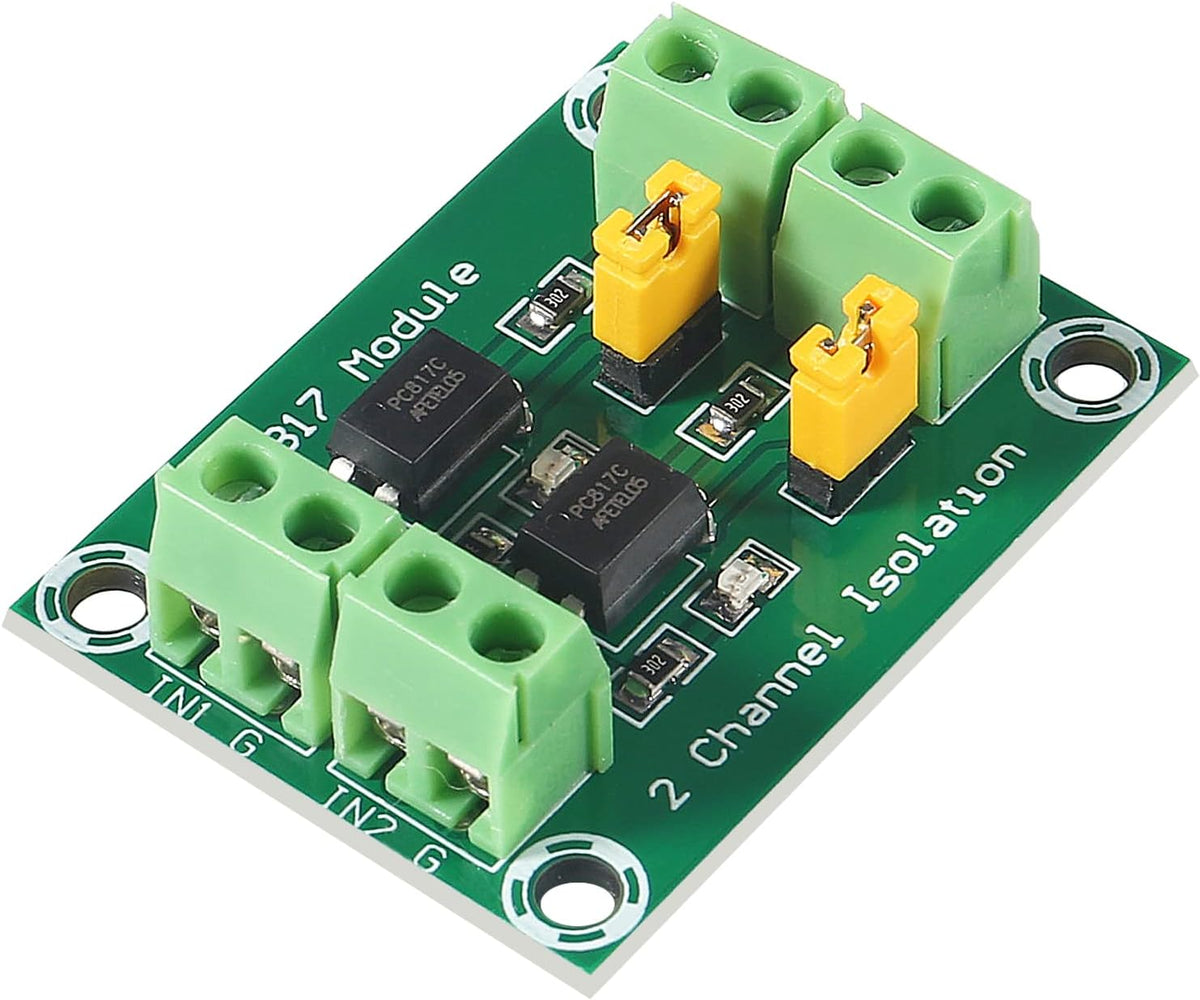 ACEIRMC 4pcs 2CH Optocoupler PC817 2 Channel Isolation Board Voltage Converter Adapter Module 3.6-30V Driver Photoelectric Isolated Module (2CH Optocoupler)