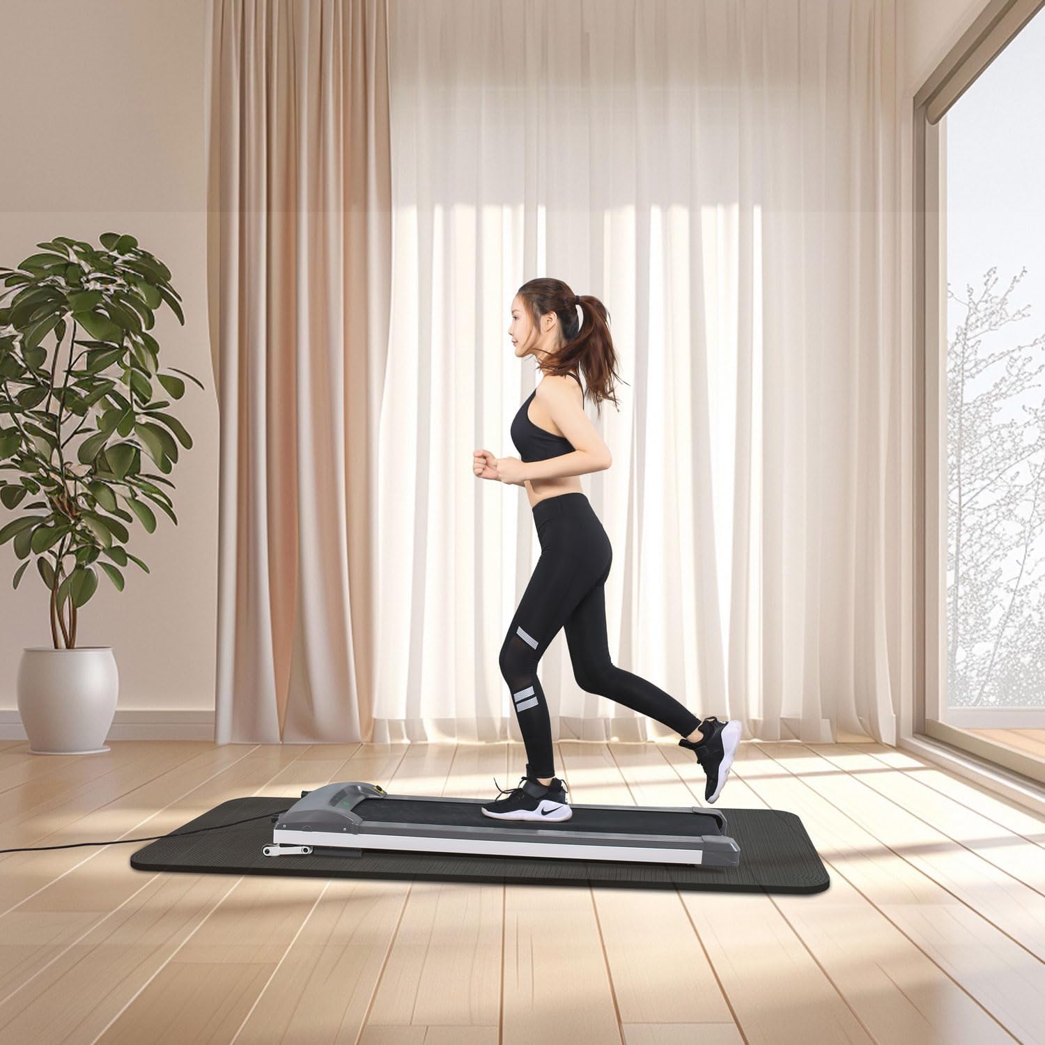 Treadmill Walking Pad Mat for Carpet Floors,Folding Treadmill Mat for Hardwood Floors