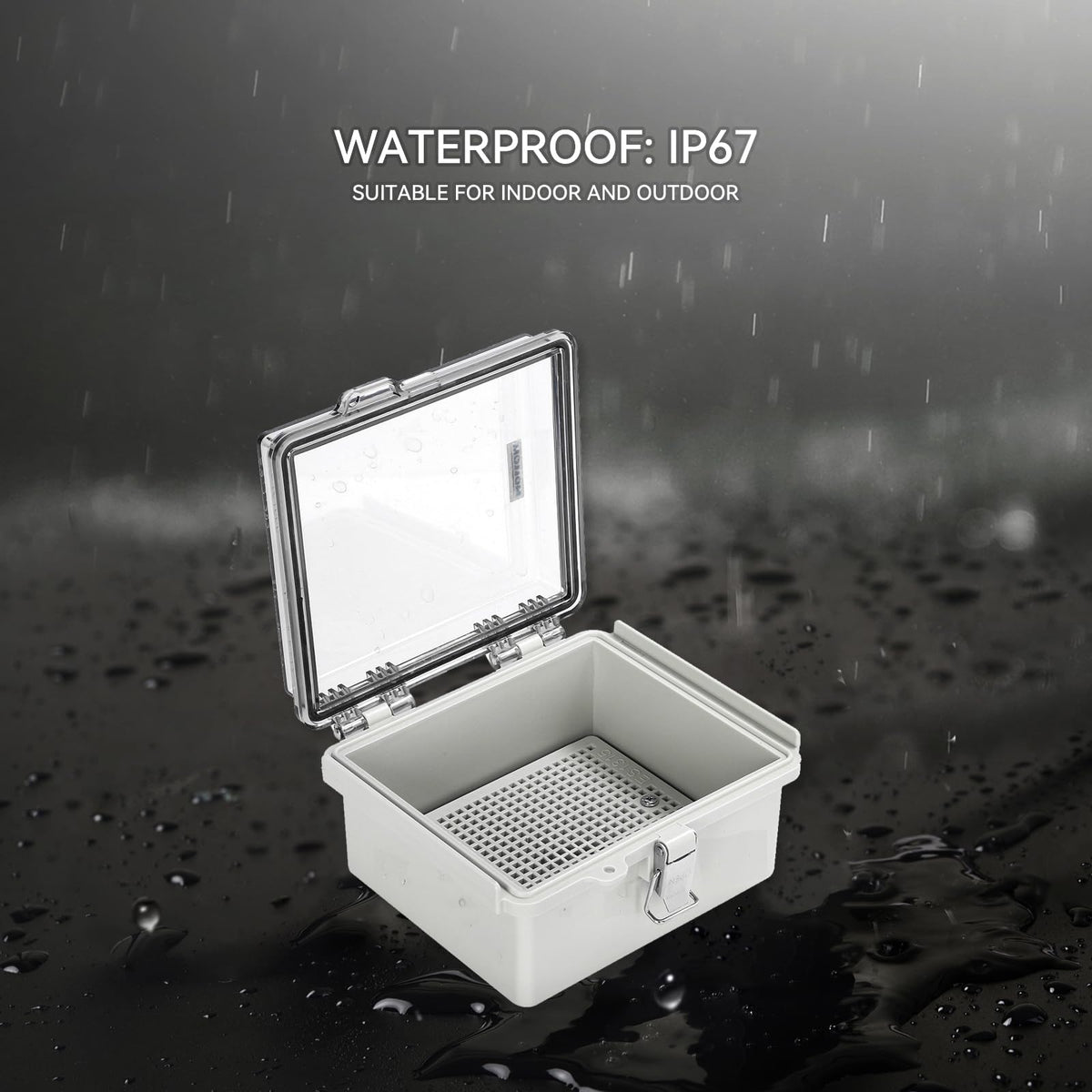 Mollom Transparent Cover Outdoor Junction Box (6.1x5.3x3.3In)