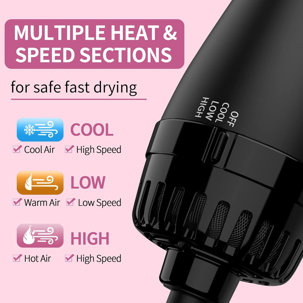 Hair Dryer Brush Blow Dryer Brush in One, Upgraded 4 in 1 Hair Dryer and Styler Volumizer with Negative Ion
