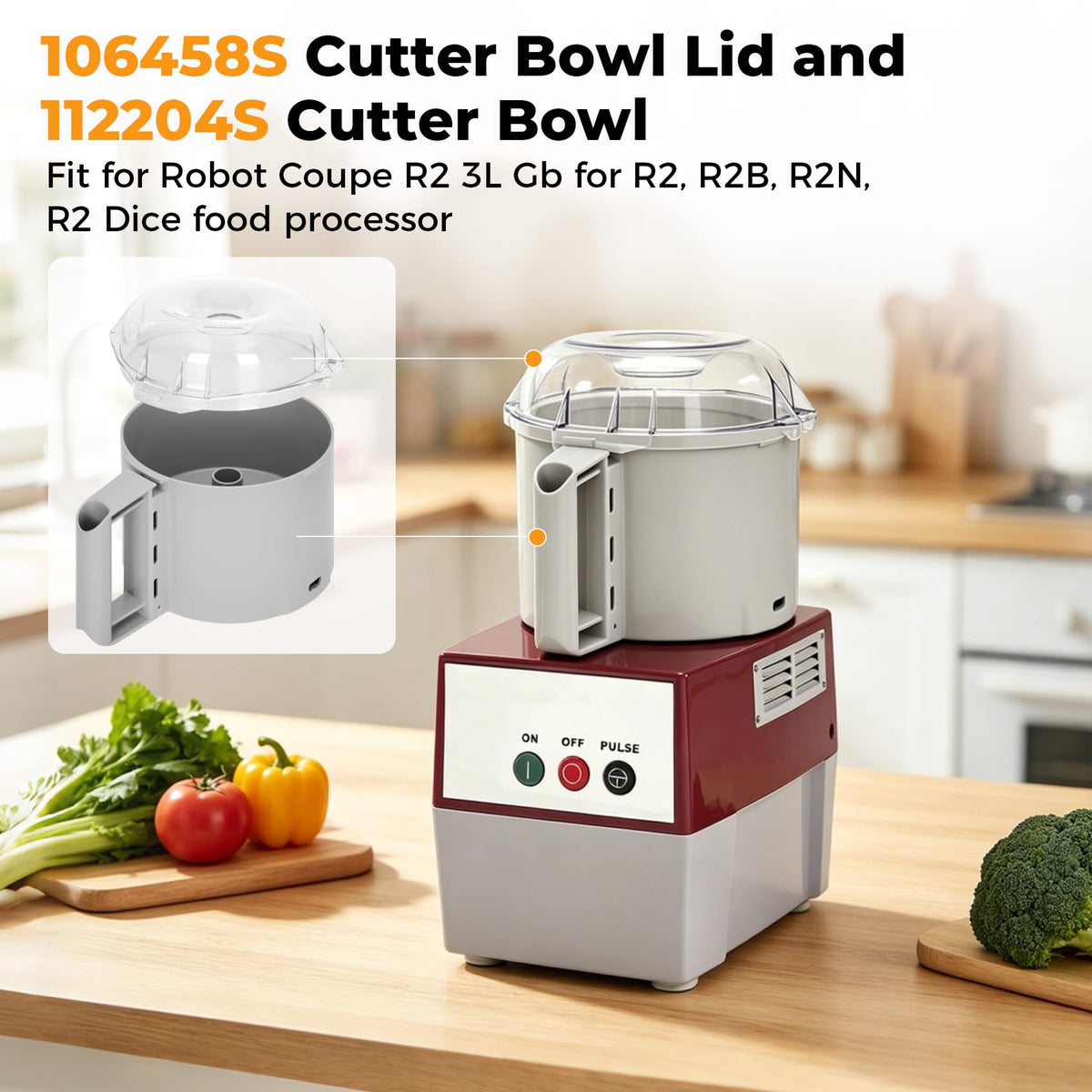 106458S Cutter Bowl Lid and 112204S Cutter Bowl