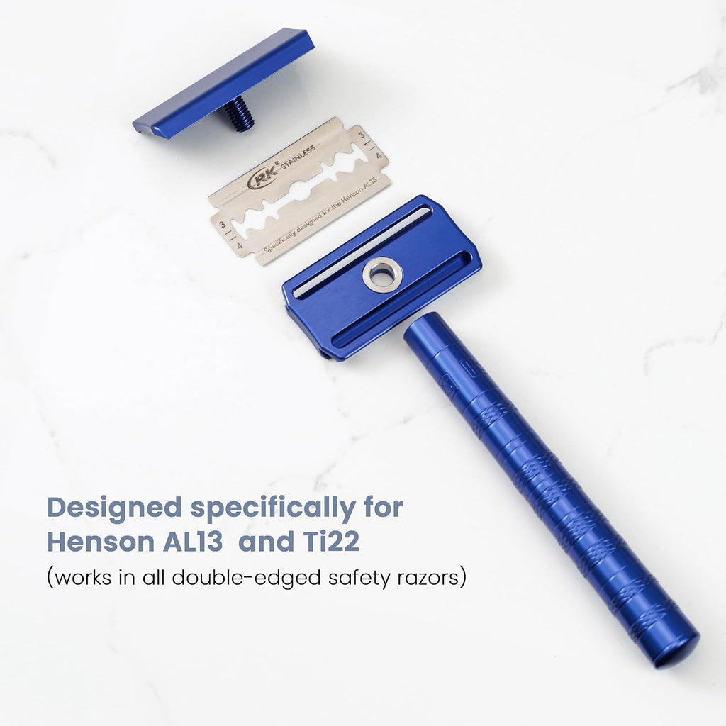 RK Shaving Double Edge Razor Blade - 100 pack - designed for the Henson AL13 (100)