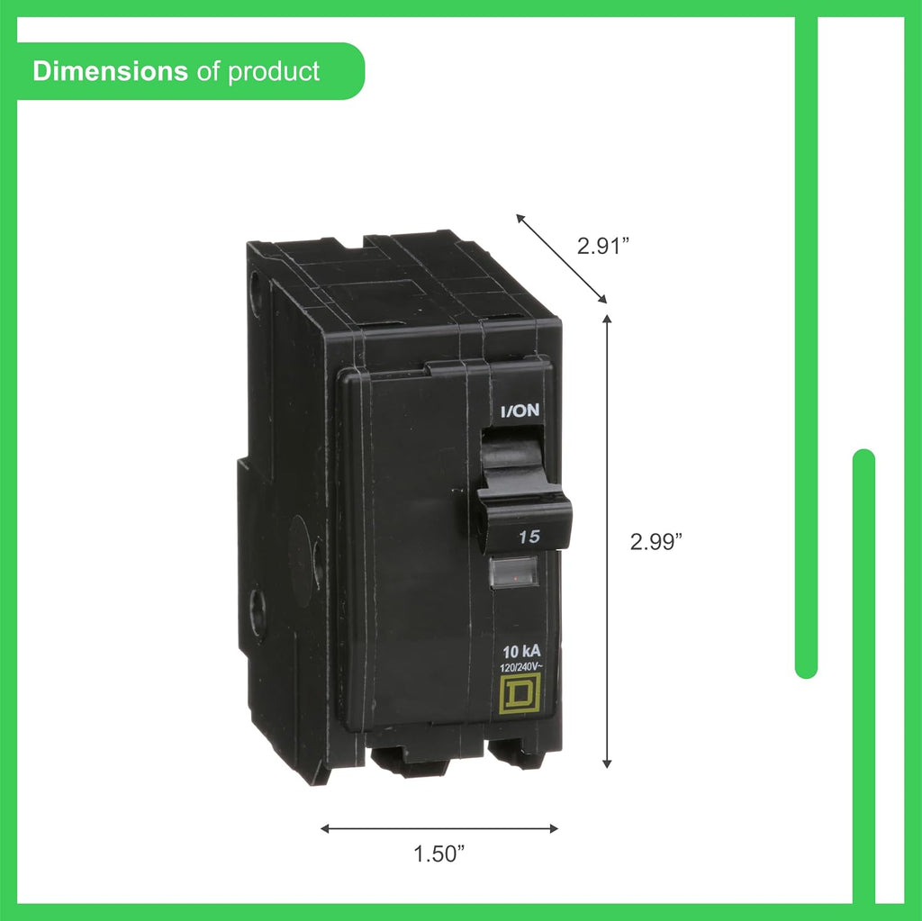 Square D by Schneider Electric Square D - QO 15 Amp Two-Pole Circuit Breaker