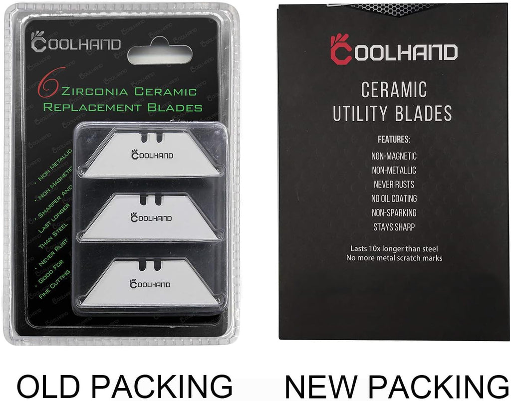 Zirconia Ceramic Utility Knife Blades 12-Pack,Sharp&Rustproof