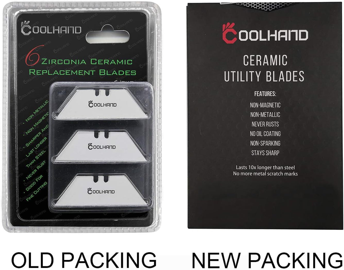 Zirconia Ceramic Utility Knife Blades 12-Pack,Sharp&Rustproof