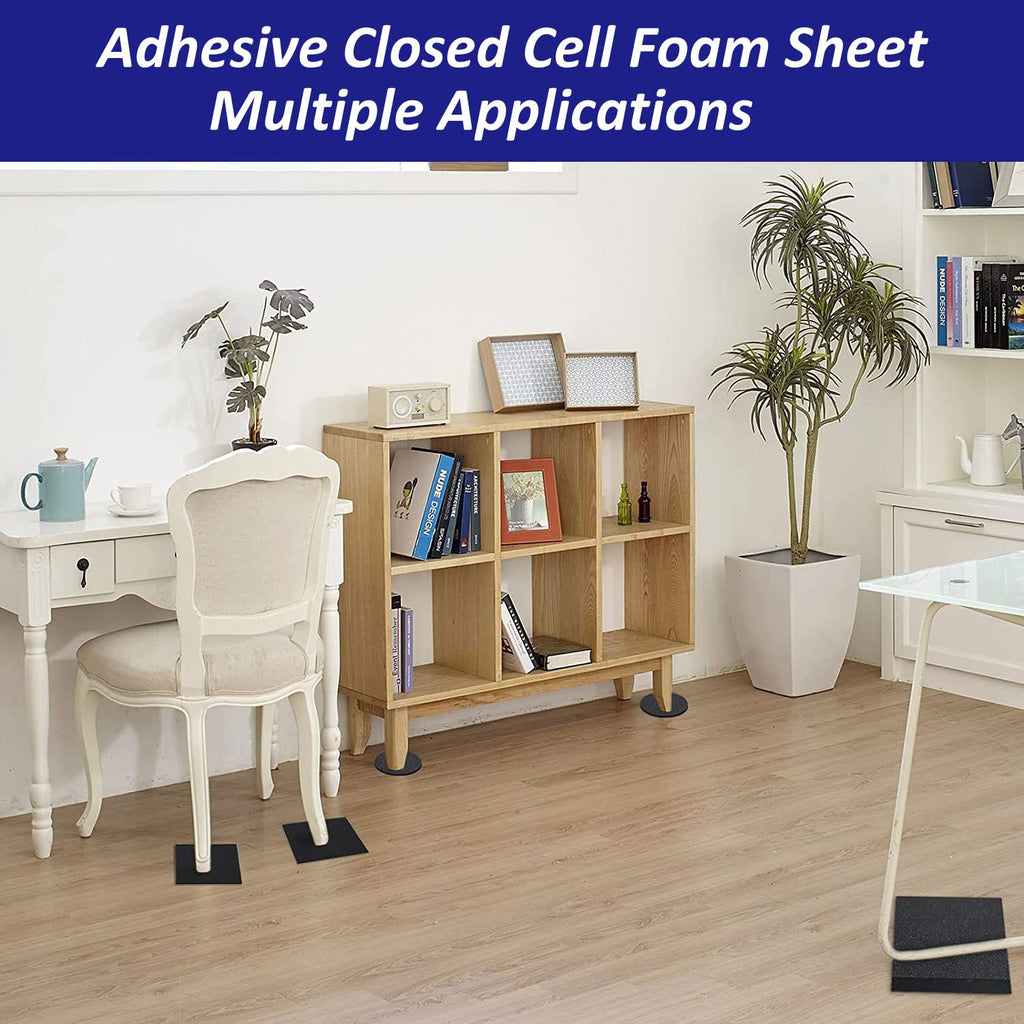 Foam Padding Sheets with Adhesive Backing - 1/8" Thick Self Stick Neoprene Insulation Foam,1/8 Inch Thick X 4 Inch