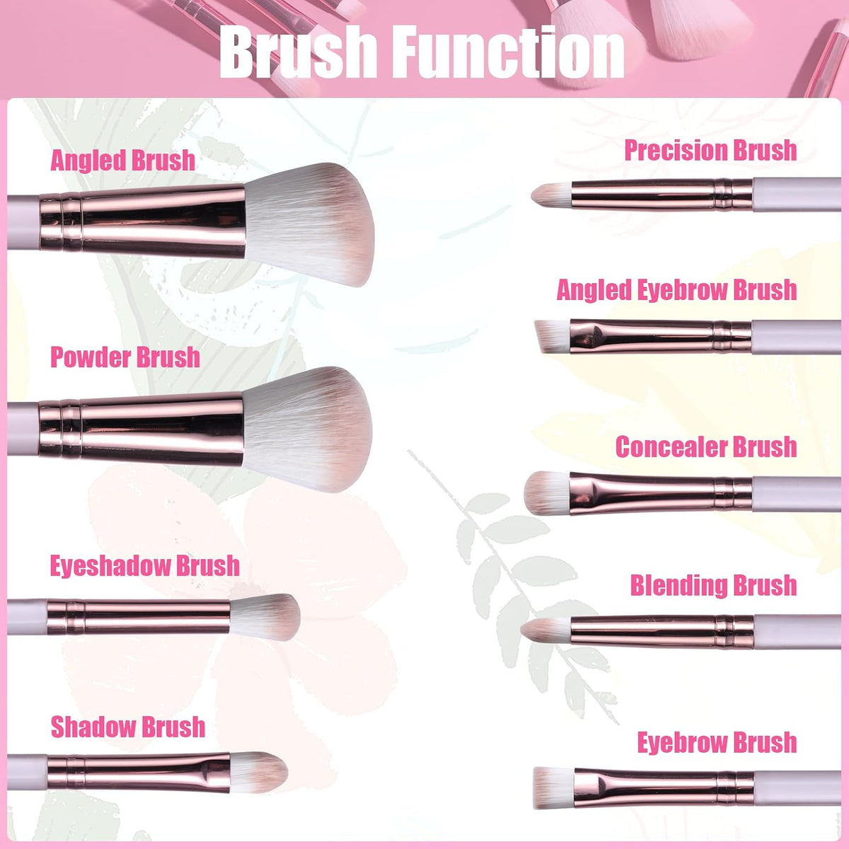 9 Pcs Travel Makeup Brush Set With 7 Pcs Makeup Blending Sponge, Foundation Brush, Mini Makeup Sponge & Case, Luxury