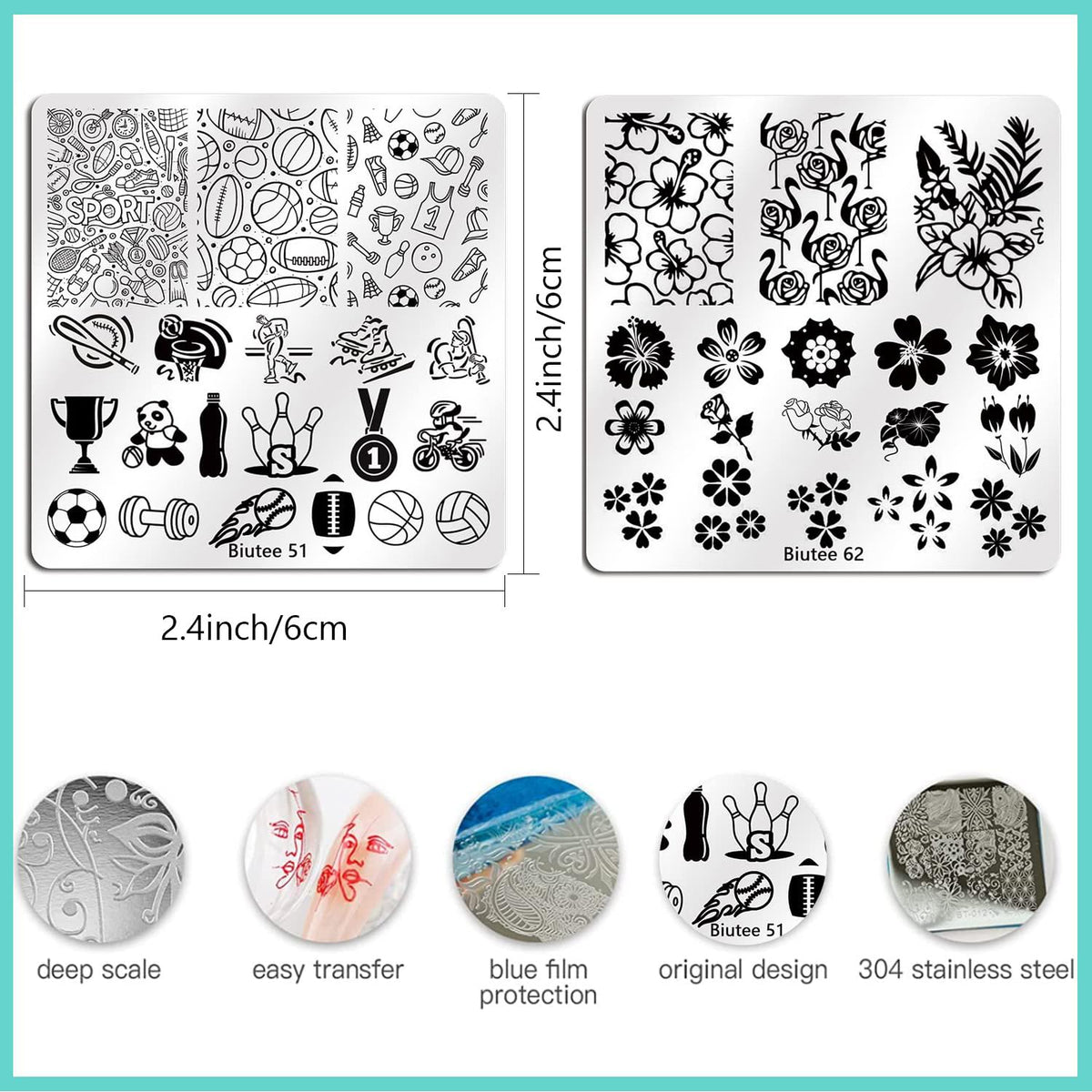 Nail Stamping Plates Set 15PCS Nail Stamping Kit with Nail Stamper