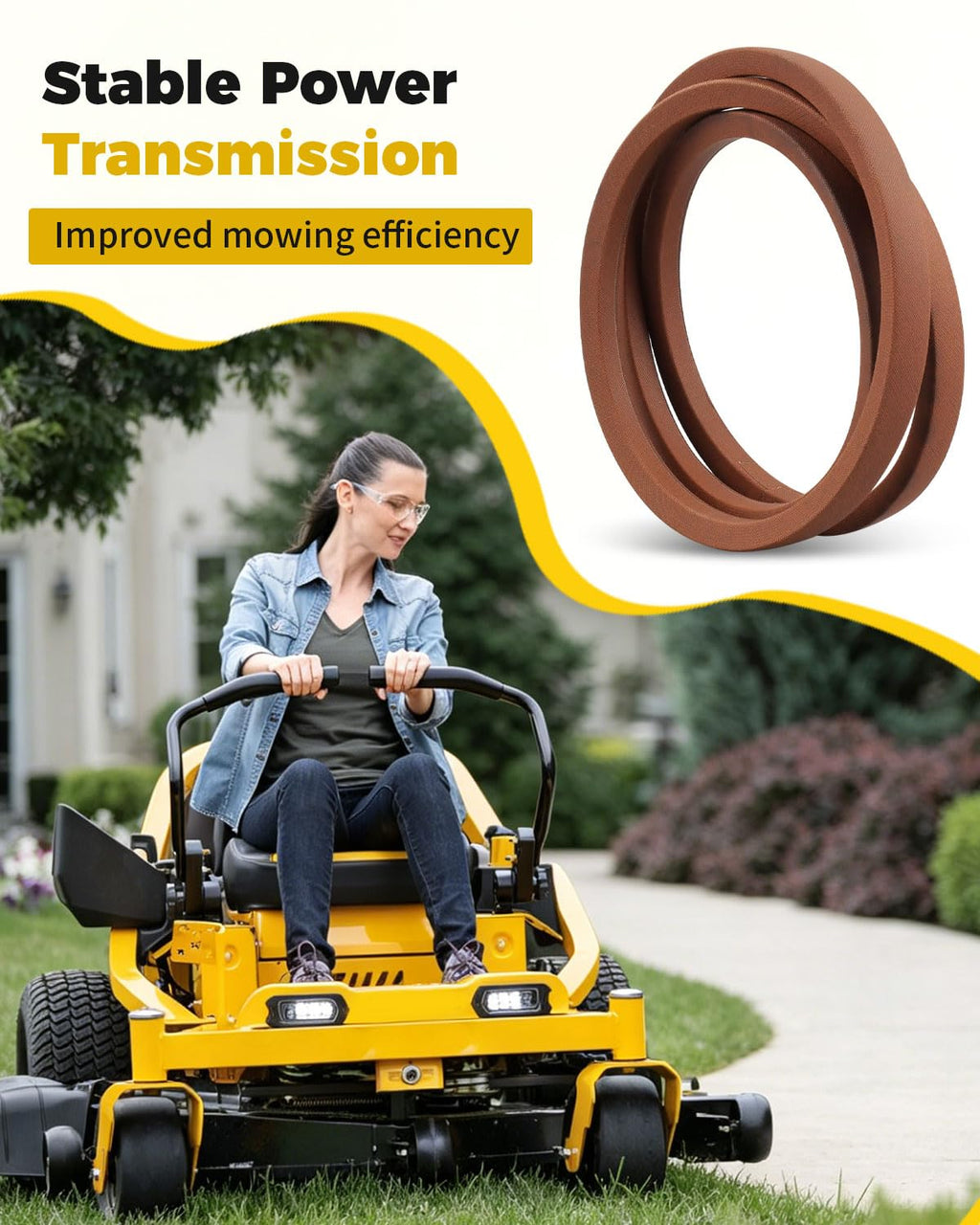 754-04212 Drive Belt Fit for Cub Cadet Tank 48, Tank 60, M48-KW, M54-KW, M60-KH, M60-KW, M72-GN33, Recon 48, 60 Zero, Recon 48, Recon 60 Zero Turn Mowers