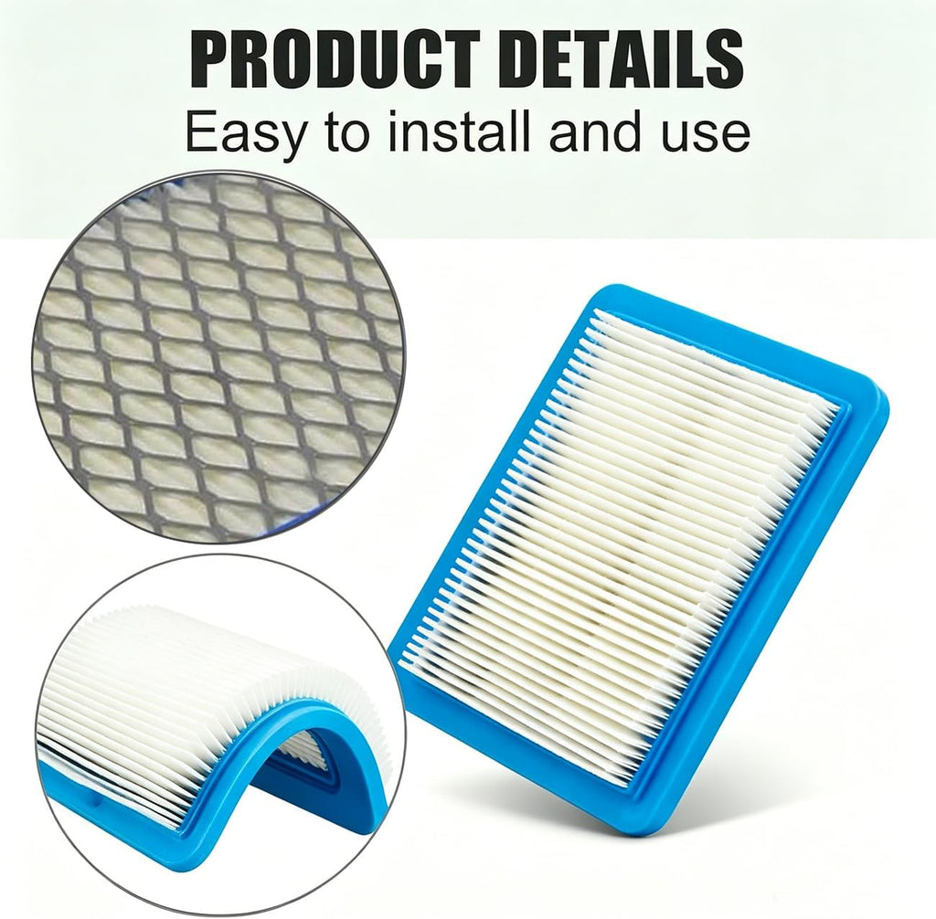 491588S 491588 Air Filter for Briggs & Stratton 491588 Troy-Bilt TB110 TB230 TB210 Toro 20332 Craftsman 33644 Push Lawn Mower & F6TC Spark Plug