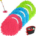 6 Pack Chenille Mop Heads Replacements Compatible with 1 Tank System Chenille Duster Replacement Heads Microfiber