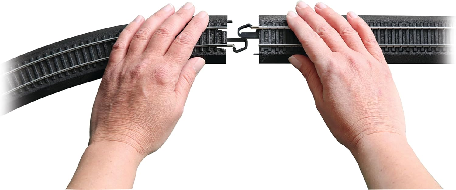 Trains E-Z Track 3" Straight Track 4PK Steel Alloy Rail HO Scale | Snap-Fit E-Z Track, 3” Straight Track (4/card)