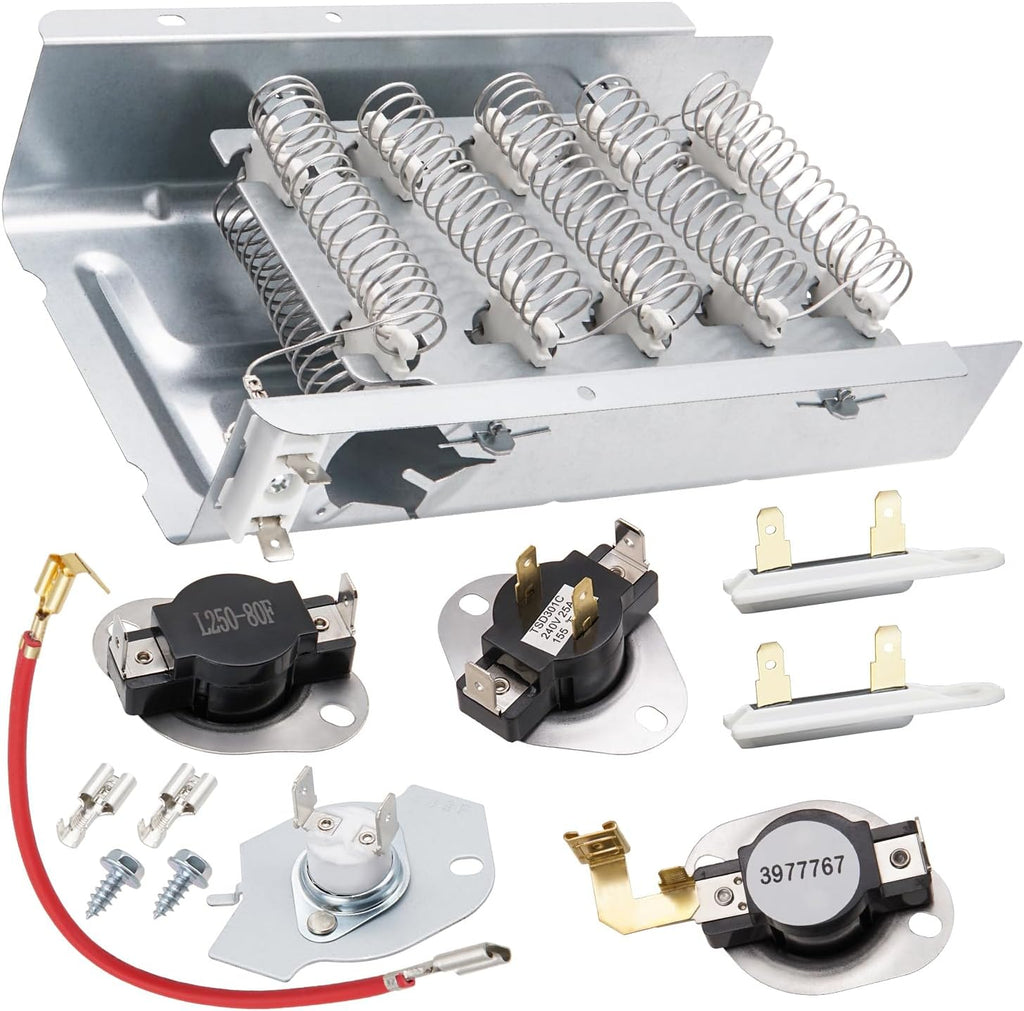 WED49STBW1 WED4850BW0 WED4850BW1 Dryer Heating Element Kit for Whirlpool