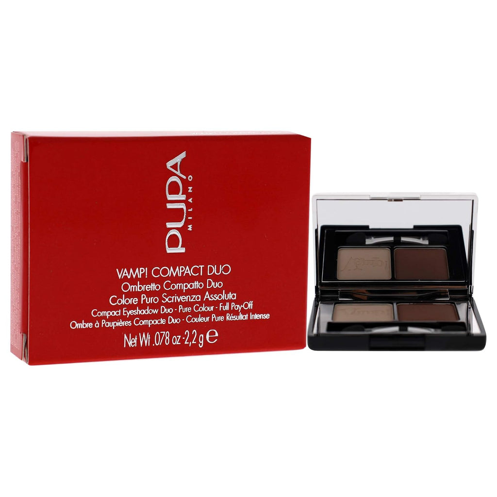 Vamp! Compact Duo Eyeshadow - Adjustable Coverage And Great Blendability - High Concentration Of Pigments - Texture