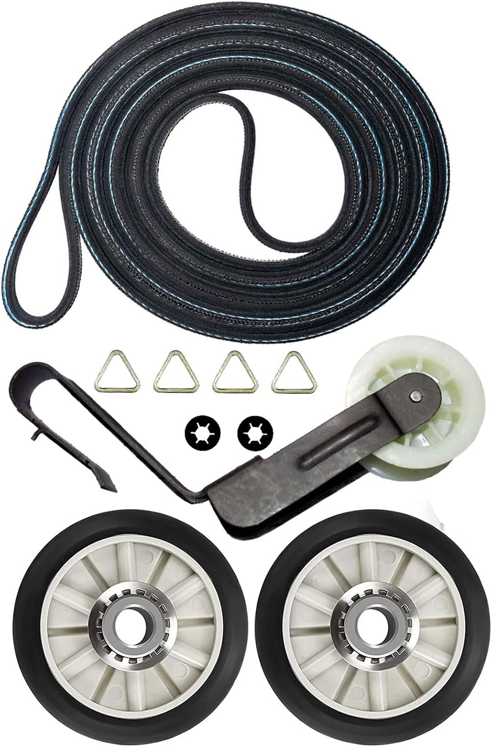 #US Replacement part Fits for Kenmore 110.79132413 Dryer Rollers Belt Pulley Kit pulpart#24105497