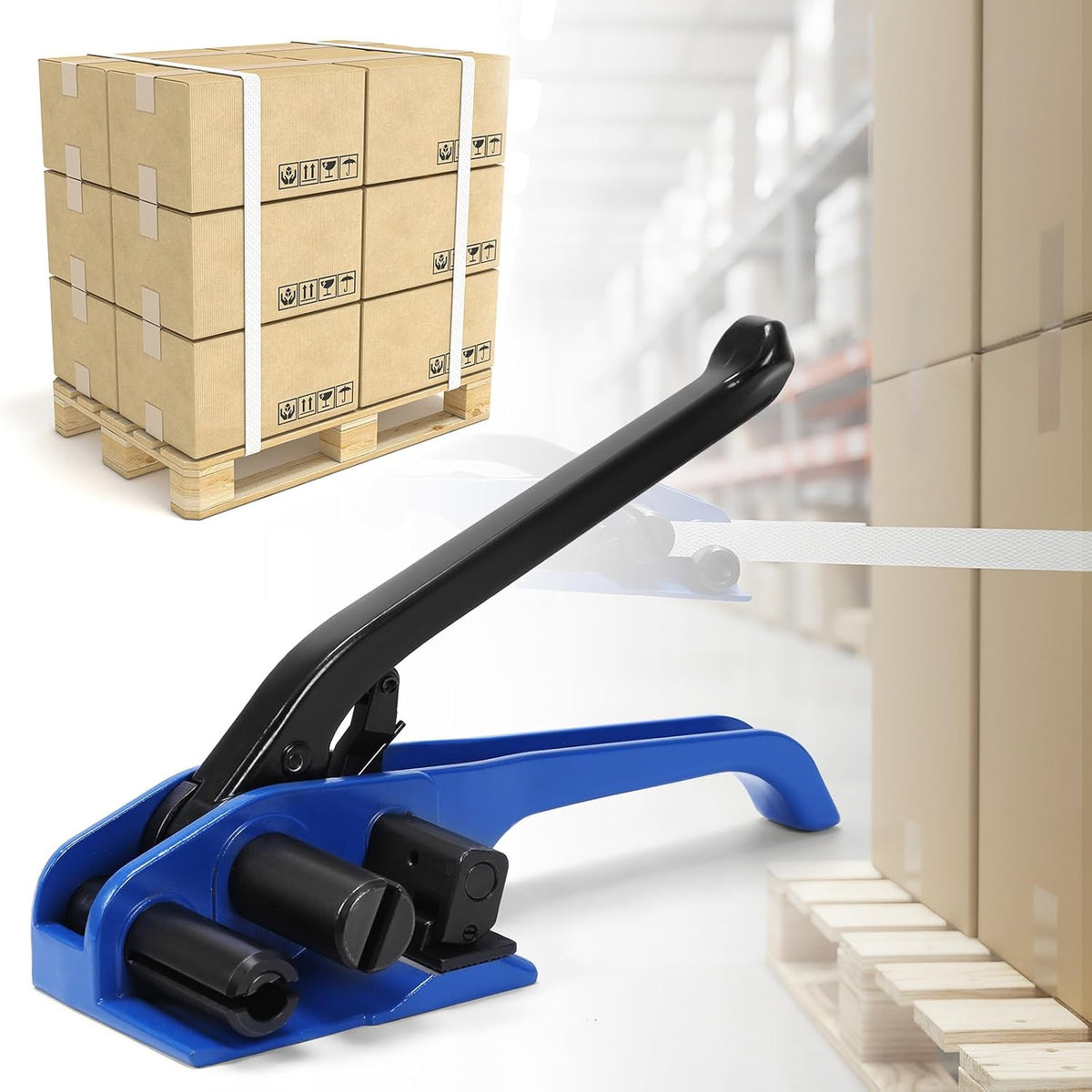 Heavy Duty Hand Strapping Tensioner Built-in Cutter Portable Banding Tool