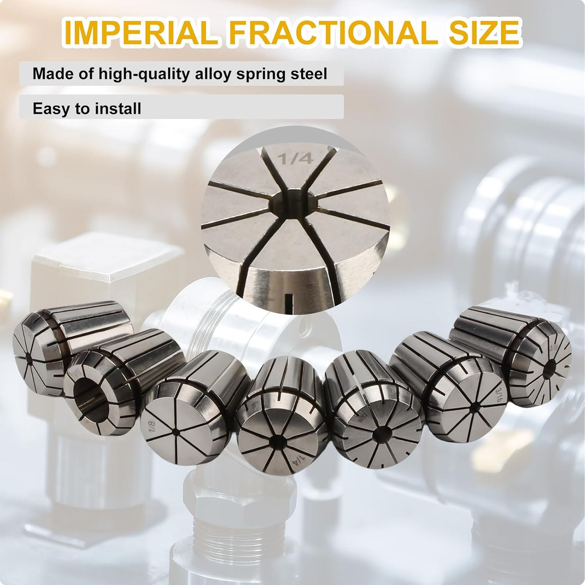 26 Pcs ER32 Spring Collet Set, 1/32-13/16" Size Shank Chuck, CNC