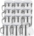 12 Pcs Stainless Steel Salt and Pepper Shakers,10oz