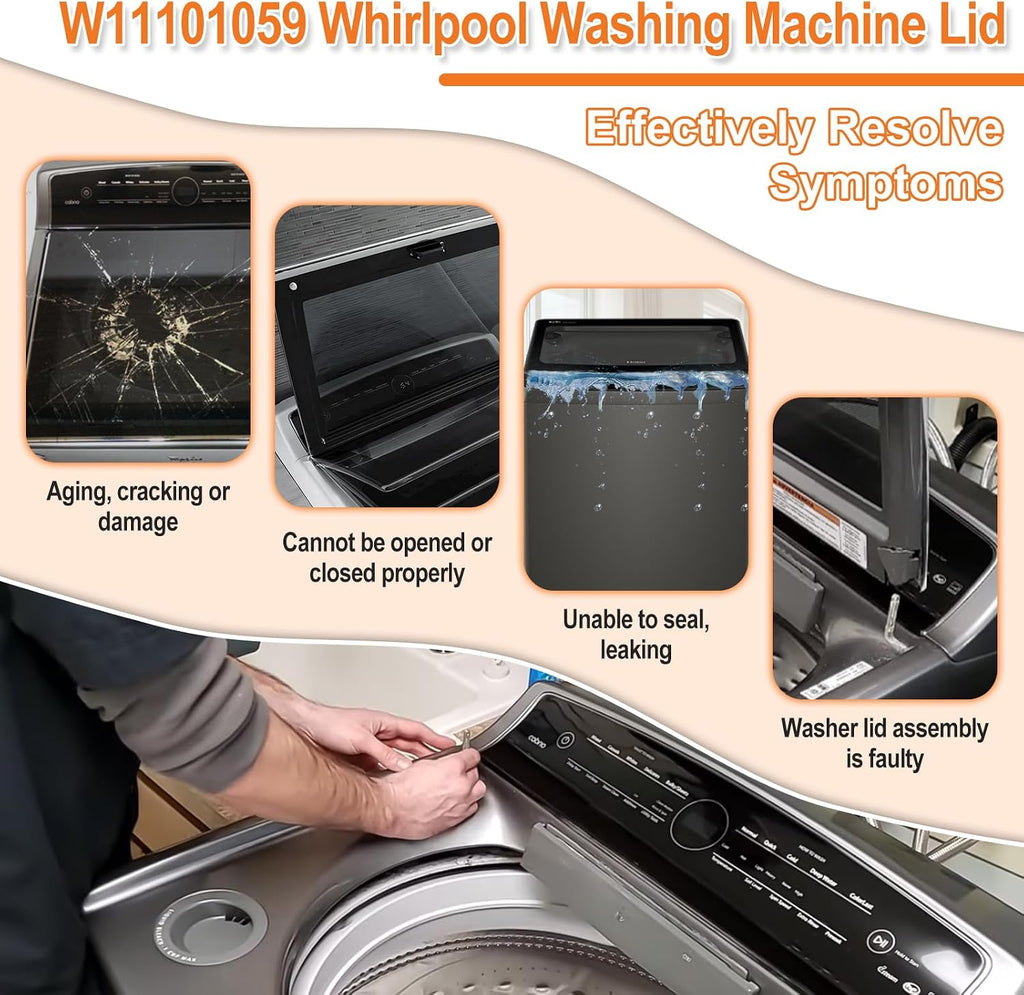 Cabrio Washer Lid W11101059 WTW8040DW4 Lid For Whirlpool Cabrio Washer Part