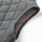 Men's Diamond Quilted Vest Sherpa Lined Full Zip Sleeveless Jacket