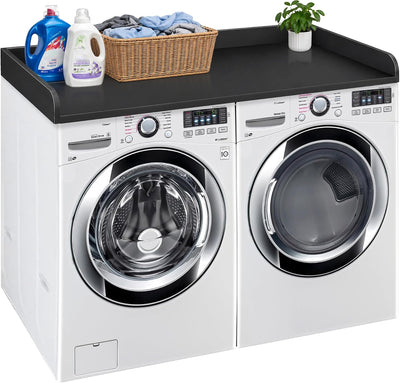 Washer Dryer Countertop with Solid Wood Core, 54“W x 28" D Laundry Countertop with Edge Rails, Washer and Dryer