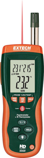 Extech HD500 Psychrometer with 30:1 Infrared Thermometer