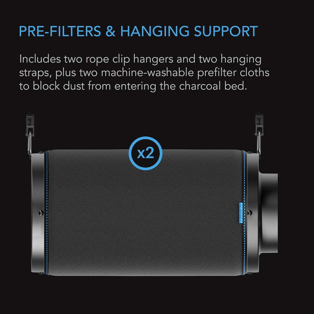 Air Carbon Filter 6 " with Premium Australian Virgin Charcoal.