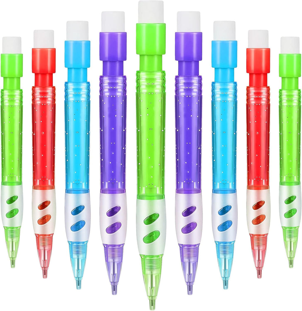 16 Pieces Assorted Mini Mechanical Pencils 0.7 mm Automatic Pencils with Mini Erasers Pens Stationery Supplies for