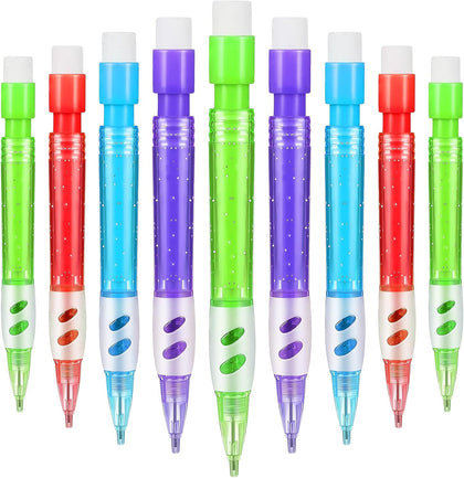 16 Pieces Assorted Mini Mechanical Pencils 0.7 mm Automatic Pencils with Mini Erasers Pens Stationery Supplies for