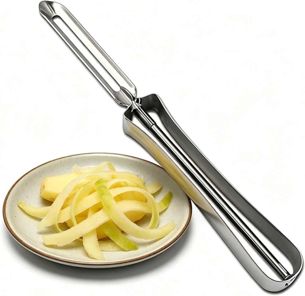 Kitchen vegetable peeler Stainless steel rotary peeler for vegetable and carrot fruit，with ergonomic safety and