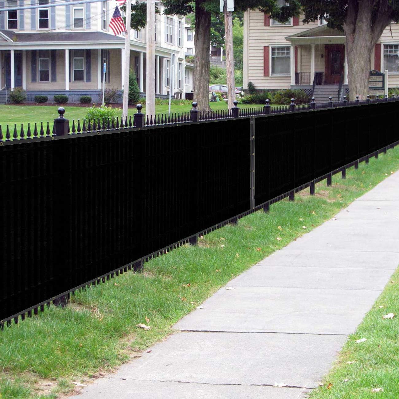 6 ft x 50 ft Privacy Screen Fence Heavy Duty Fence Cover Black