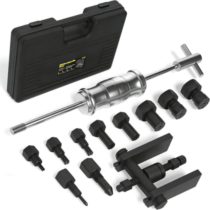 Blind Hole Bearing Puller Set 8-32mm with Slide Hammer - Motorcycle Bearing Removal Tool Kit with Expandable Collets