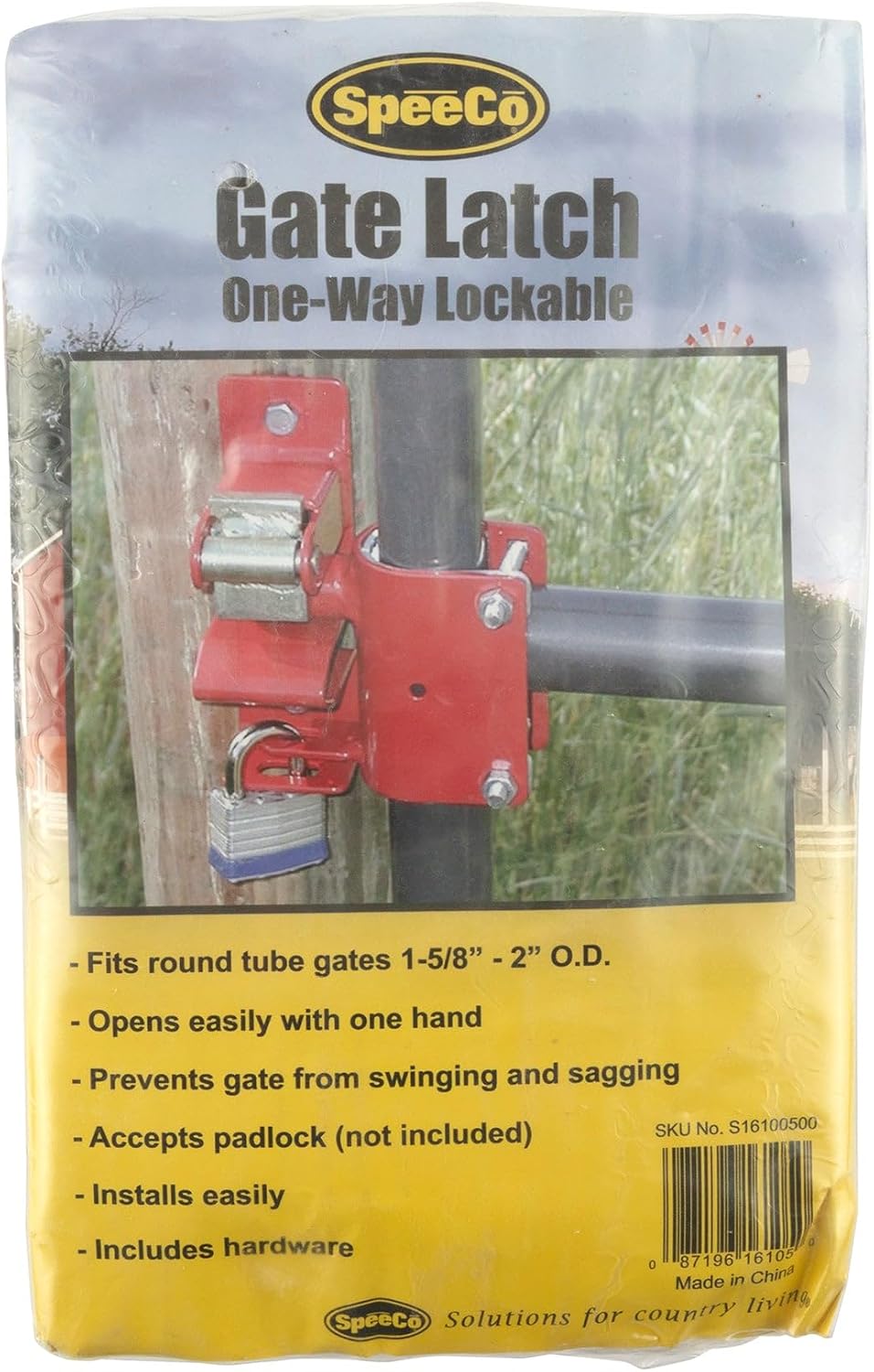 Genuine One Way Gate Latch for 1-5/8" to 2" Round Tube Gates