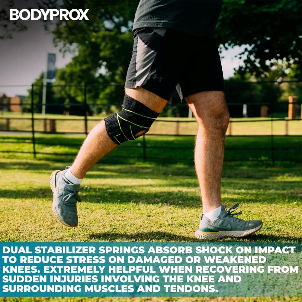 Knee Brace with Side Stabilizers & Patella Gel Pad Support | Knee brace for women, knee brace for men; helps support