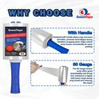 4 Pack Clear Stretch Wrap Film with 2 Plastic Handle 5''x1000Ft