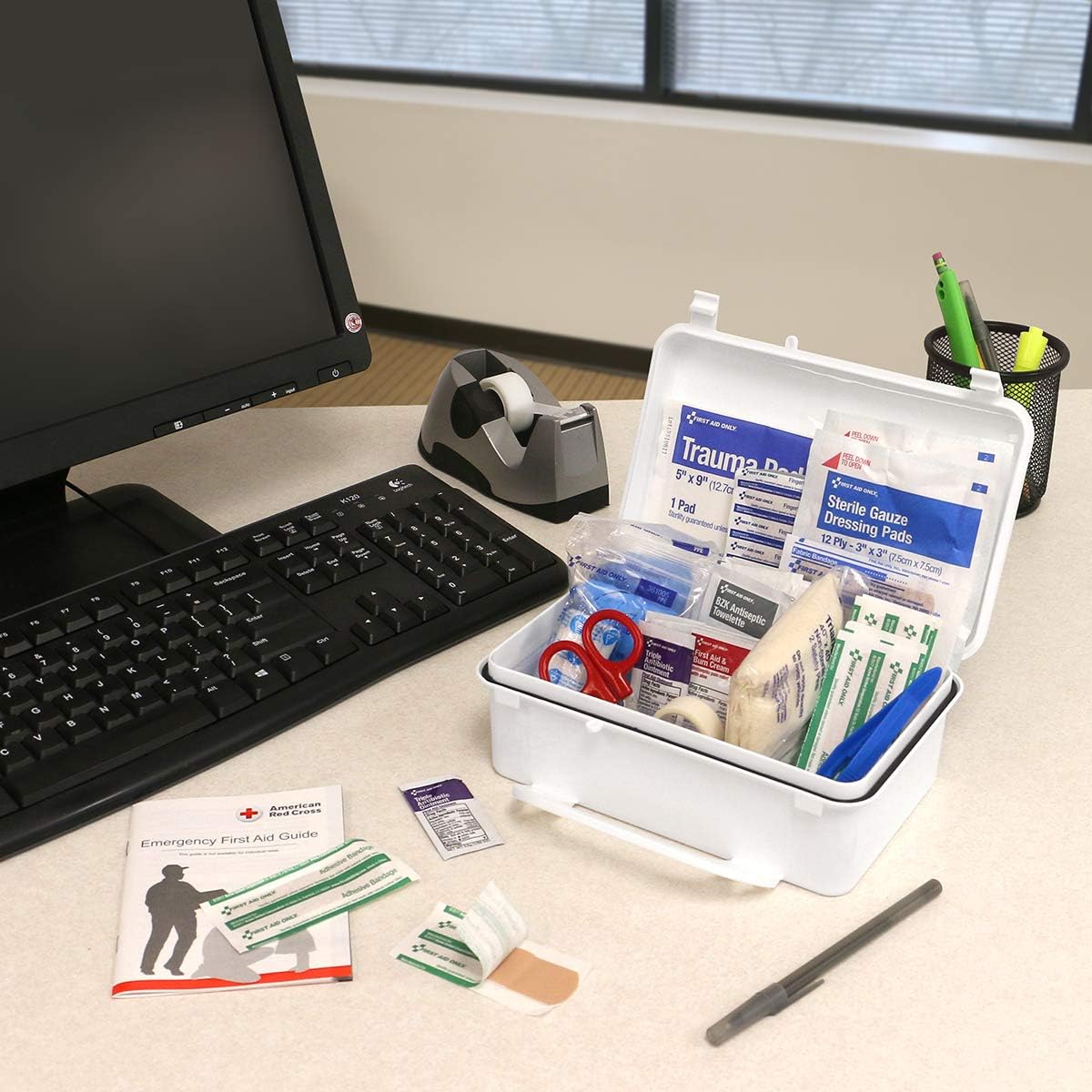 6060 All-Purpose 10-Person Emergency First Aid Kit for Business, Worksite, Home, and Car, 57 Pieces