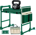Garden Kneeler and Seat for Seniors: Heavy Duty 420 LBS Support Anti-Tip Multifunctional Gardening Stool Bench with